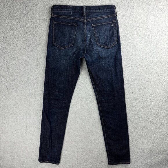Rag & Bone Jeans Mens 29 x 32 Pants Indigo Blue Fit 2 Slim Dark Wash Denim USA 1 - Picture 3 of 10